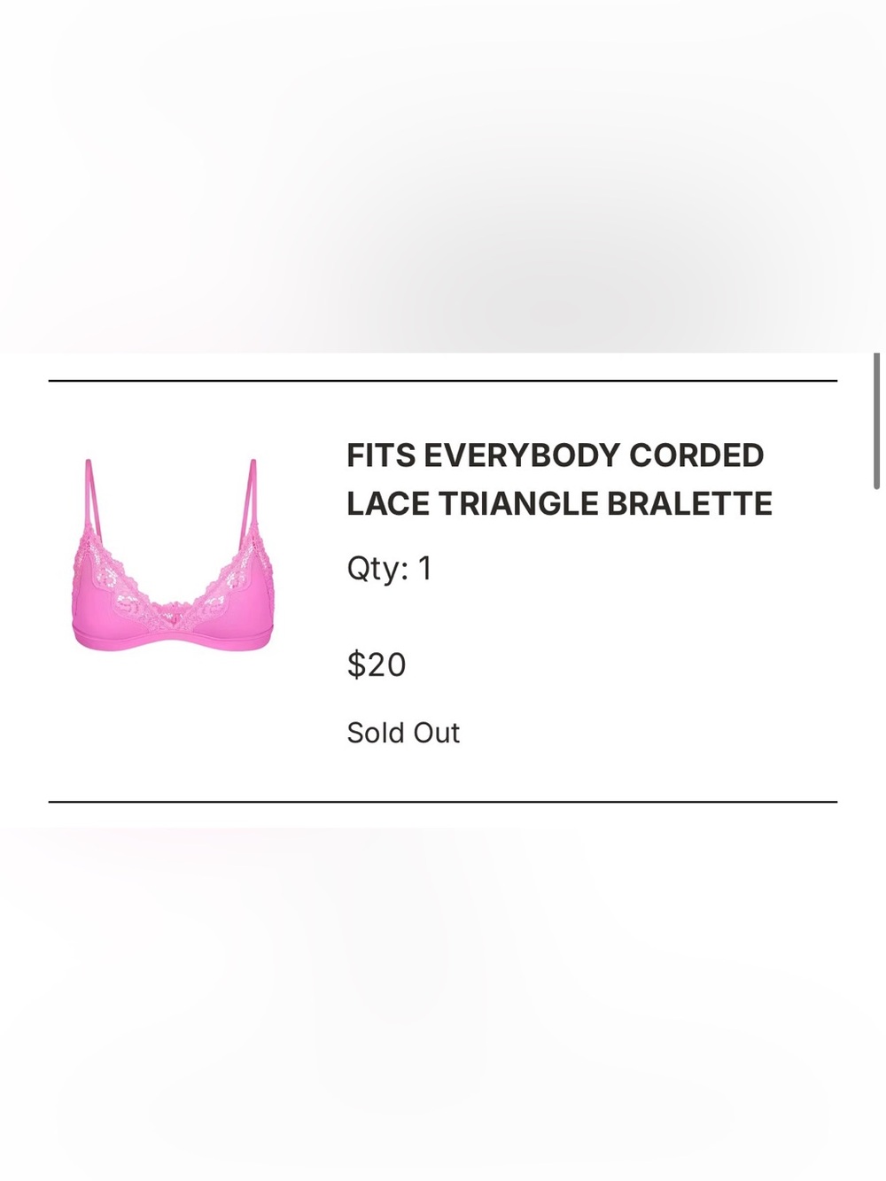SKIMS Fits Everybody Lace Triangle Bralette - Pink